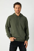 Khaki Hooded Sweatshirt – Men's Kangaroo Pocket