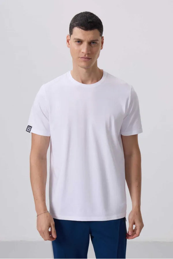 Men's Classic White Crew Neck T-Shirt