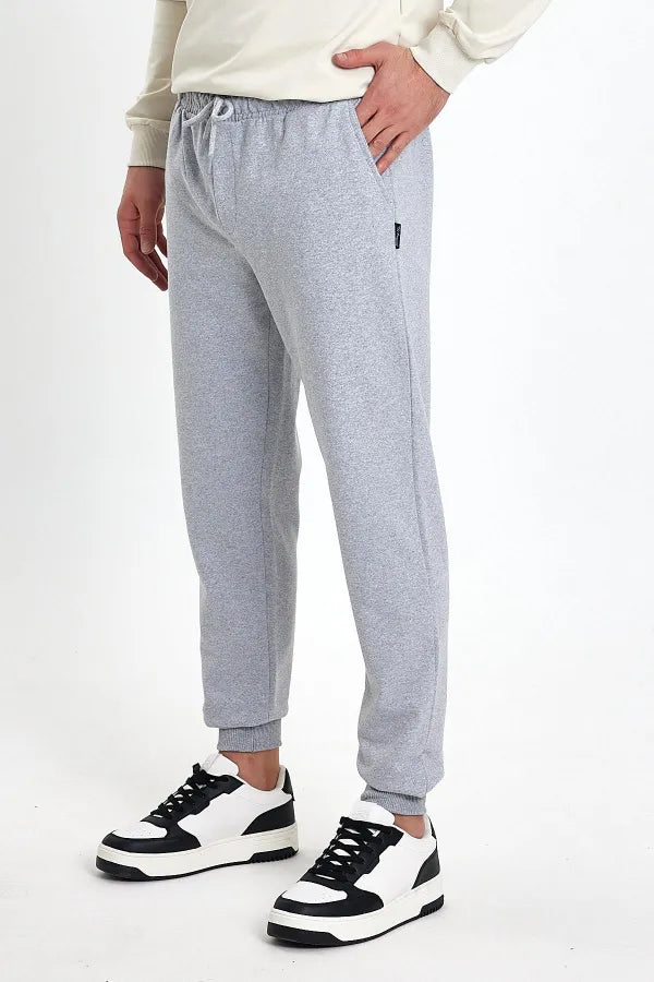 Men's 2-Pack Sweatpants – Black & Grey Elastic Leg Regular Fit